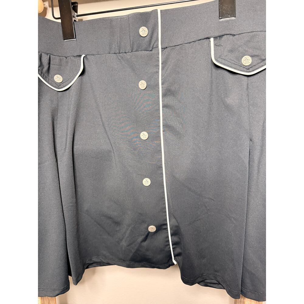 Penguin Black White Stitching Mini Golf Skort Size X Large - Picture 3 of 9